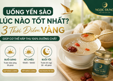 Uống yến s&agrave;o l&uacute;c n&agrave;o tốt nhất trong ng&agrave;y?